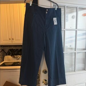 LC Lauren Conrad Women's Dark Blue wide leg cropped